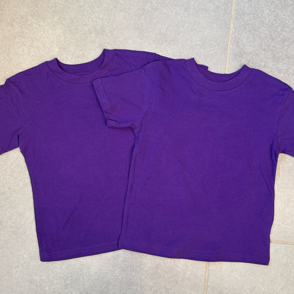 💜3/$15 Adidas Purple Kids T-Shirts (2) - New without tags